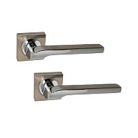 Ручки на розеті KEDR R06.120-AL SN/CP сатин/хром